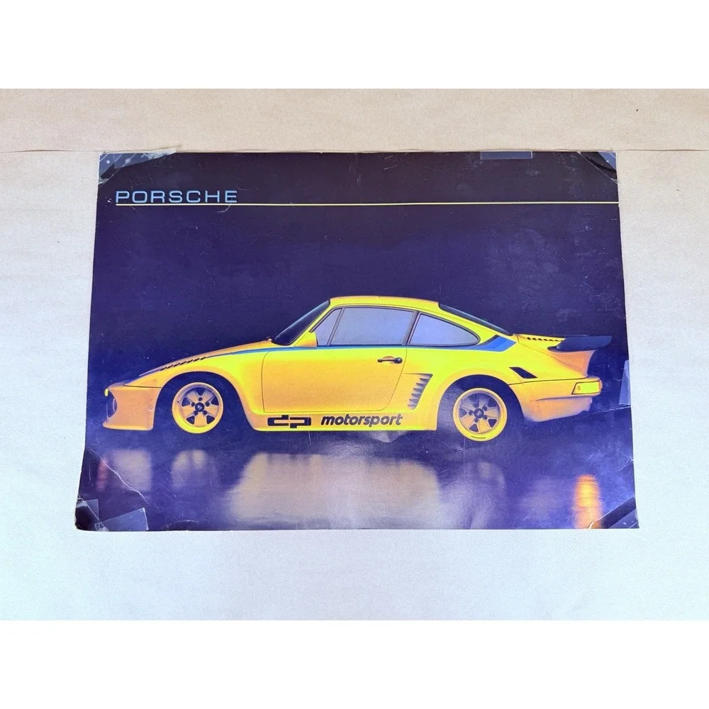 Vintage Porsche DP Motorsport 935 911 Turbo Poster 1980s German Tuner Racing